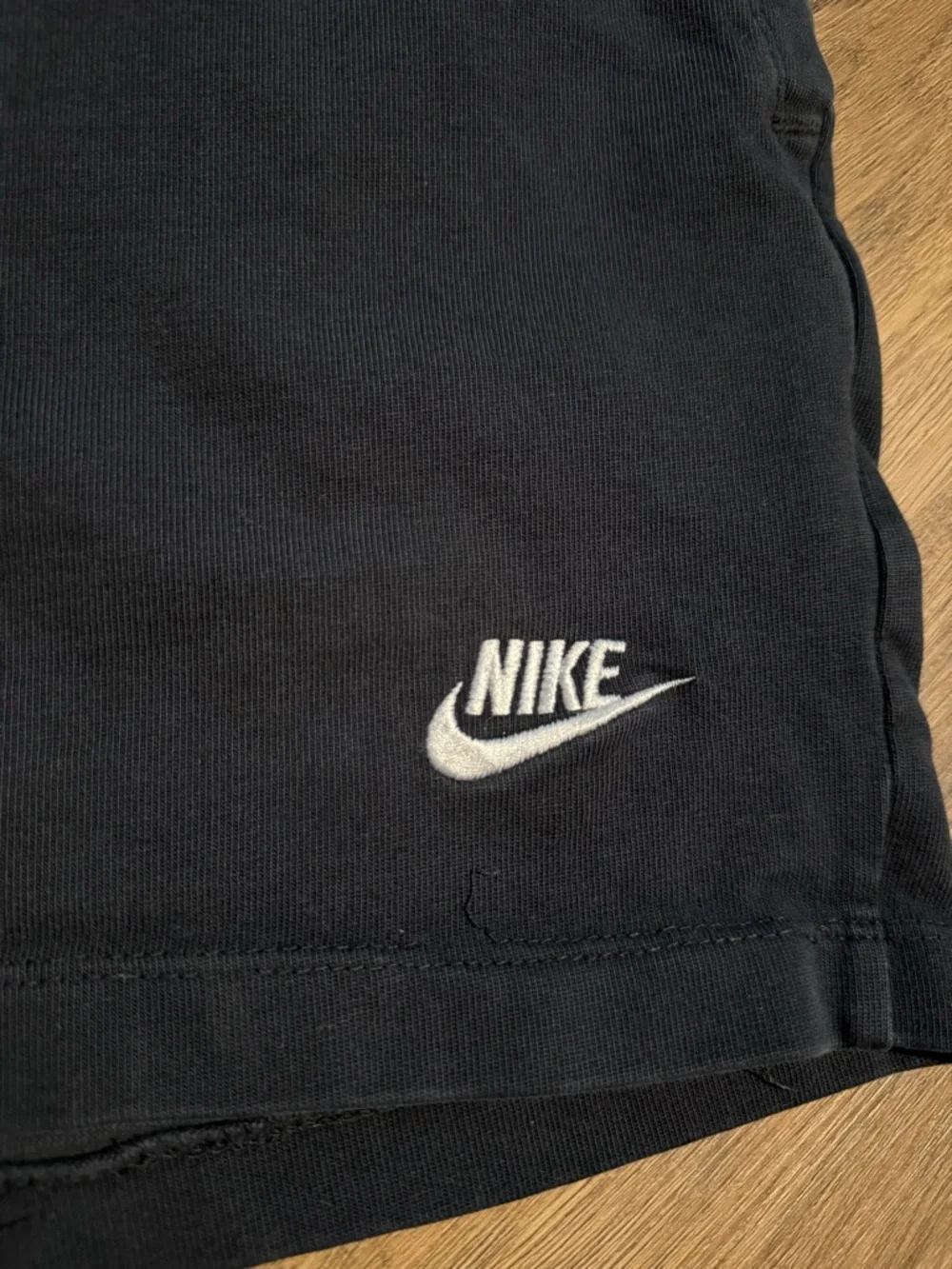 Nike Black Athletic Shorts with White Logo